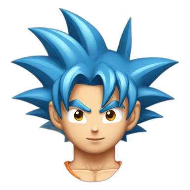 goku super saian blue sticker