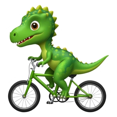 Cute dinosaur riding a bike  sticker