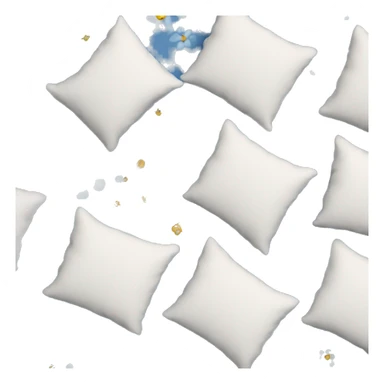 Cosy bed with blue smal flower bed sheets sticker