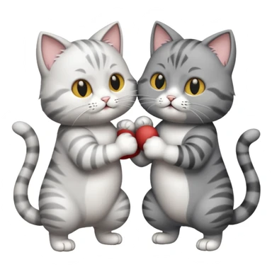 Two cats boxing sticker