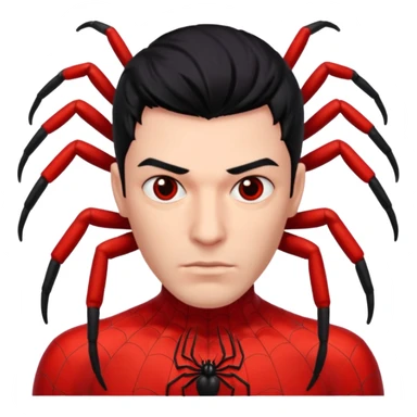 red man with spider  sticker