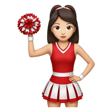 cheer leader dress, asian sticker
