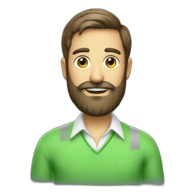 beard boy teacher with mojito sticker