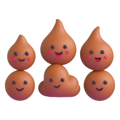 five dots logo in the style of misen.com, middle dot is a cartoon poop face, minimalist fun style sticker