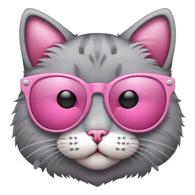 cat with pink sunglasses sticker