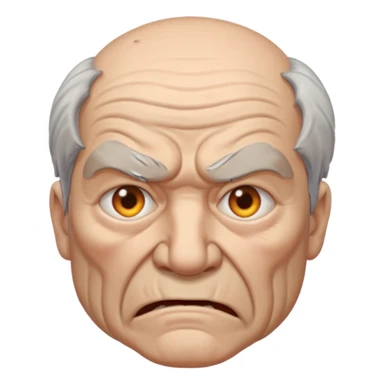 very angry old man sticker