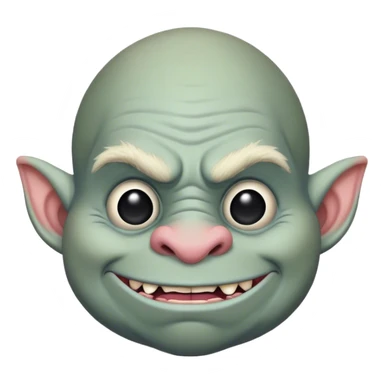 a bald troll sticker