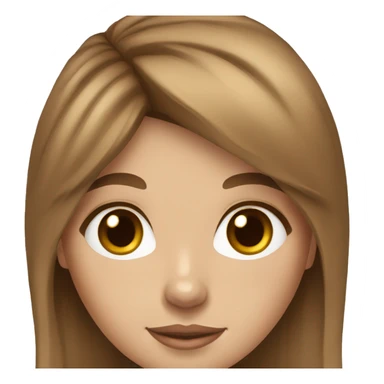 white skin girl with brown hair and brown eyes with a yorkie sticker