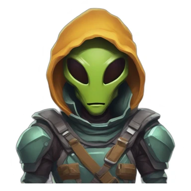 alien Bounty Hunter scifi roguelike rpg style inspired by slay the spire sticker