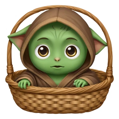 Star Wars Grogu in his basket sticker