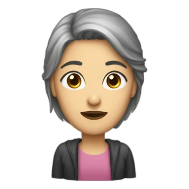 une femme qui pleure avec une barbe sticker