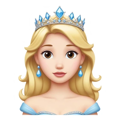 Disney princess with tiara sticker