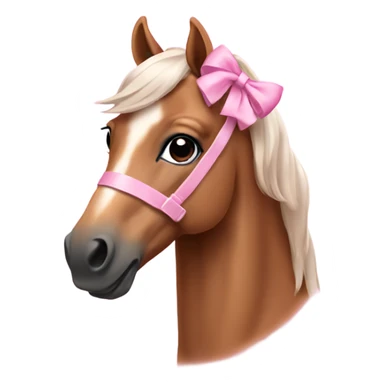 Horse with light pink bow  sticker