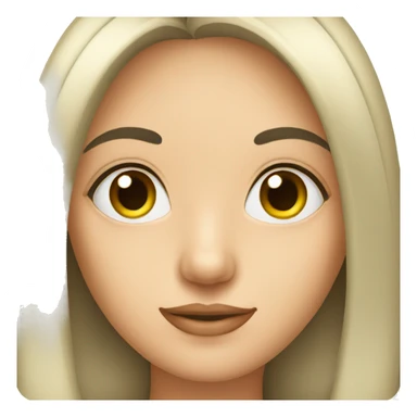 Lady with black long hair, small nose and big eyes sticker