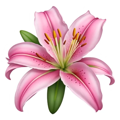 Pink Lily flower sticker
