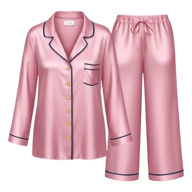 Light pink silk pyjamas set sticker
