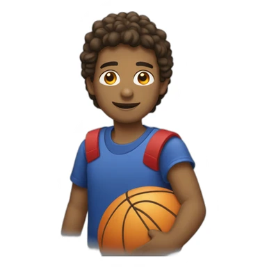 Joven con balón  sticker