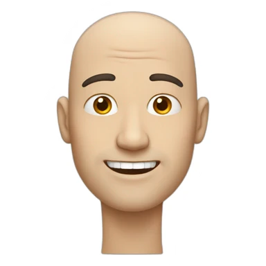White guy with black teeth and no hair brows sticker