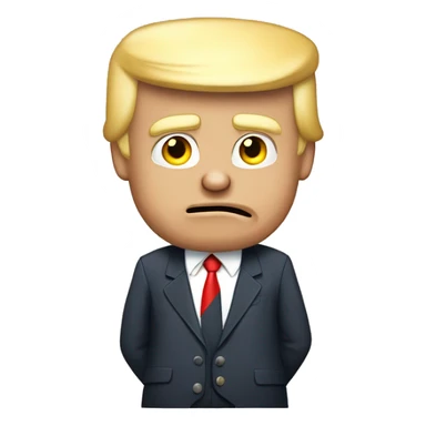 Trump ￼￼ shrugging shoulders ￼ sticker