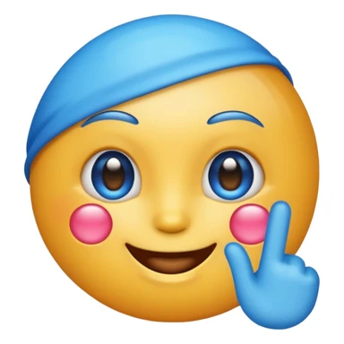 Make a emoji with blue tick sticker