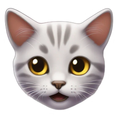 little cat with surprising face at spreading out nebula sticker