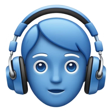 Podcast Broadcast Stream Blue Outline sticker