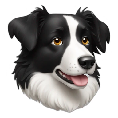 Black and white Border collie dog sticker