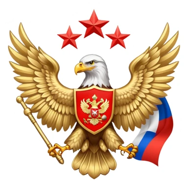 Russian flag, eagle and russian mafia star sticker