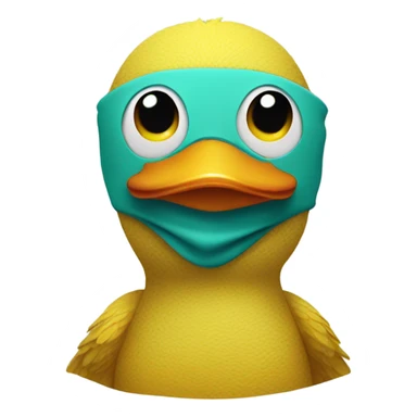 duck with maskpack sticker