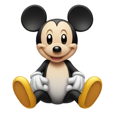 mickey con orejas de conejo sticker