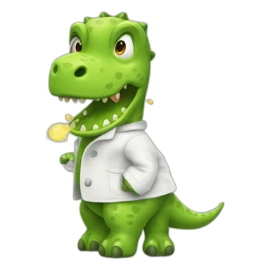 fever sick dinosaur sticker