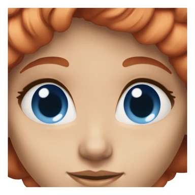 Red-hair-girl blue-eyes spa skincare sticker