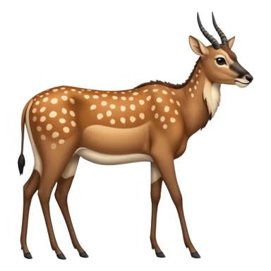 Wildebeest-deer-gazelle-hybrid, full body sticker