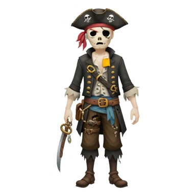 dead pirate full body sticker