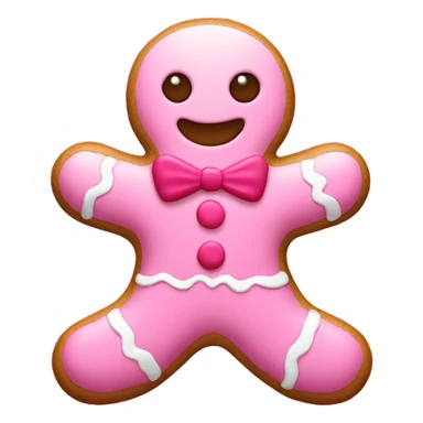 Pink gingerbread man  sticker