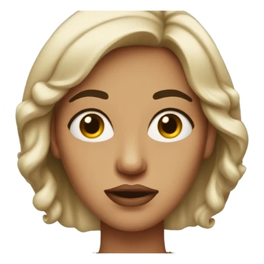 Woman with rolled eyes and pursed lips sticker