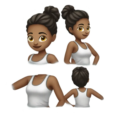 Girl with a tank top sticker