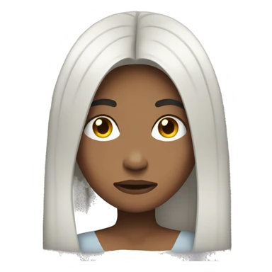 Emoji black-haired woman with long straight hair holding her head with her hands in despair sticker
