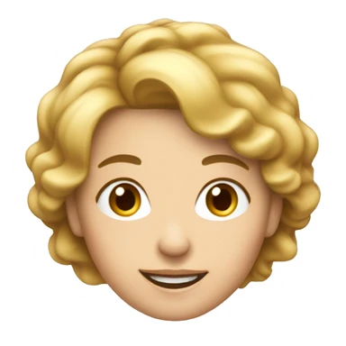 Mujer de 50 años cabello rubio corto está feliz sticker