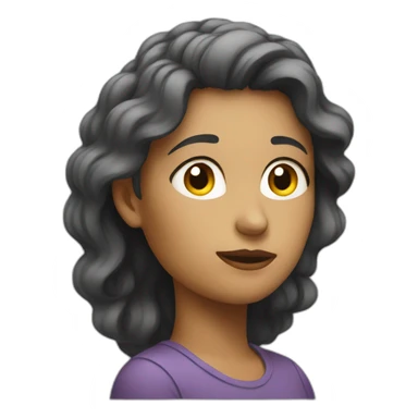 Mother thinking White techy sticker