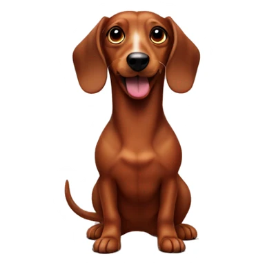 Brown sausage dog sticker