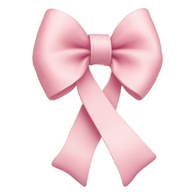 light pink ribbon bow sticker