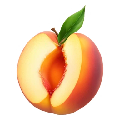 Peach dipped in cream sticker
