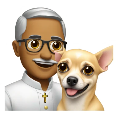 Chihuahua with a pastor alemán  sticker