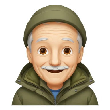 old Man in parka sticker