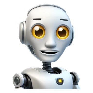 fancy stylish techy ai robot greeting us while sending a message from his iphone sticker