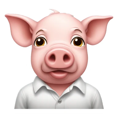pig wearning shirt sticker
