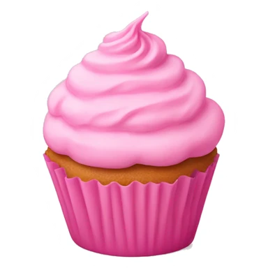 Pink cupcake with light pink frosting sticker