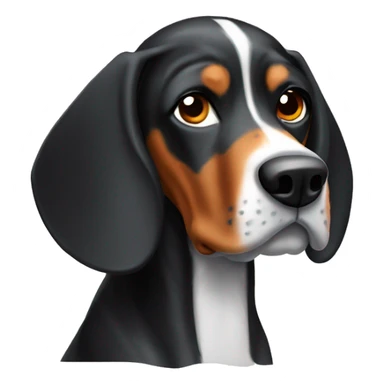 Block coonhound sticker
