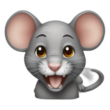 rat with elephant nose and tiger eye sticker